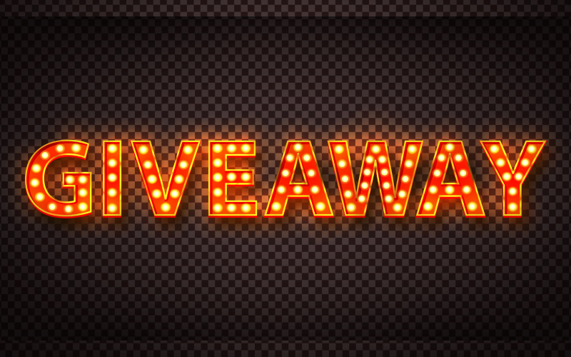 Marquee sign reading Giveaway
